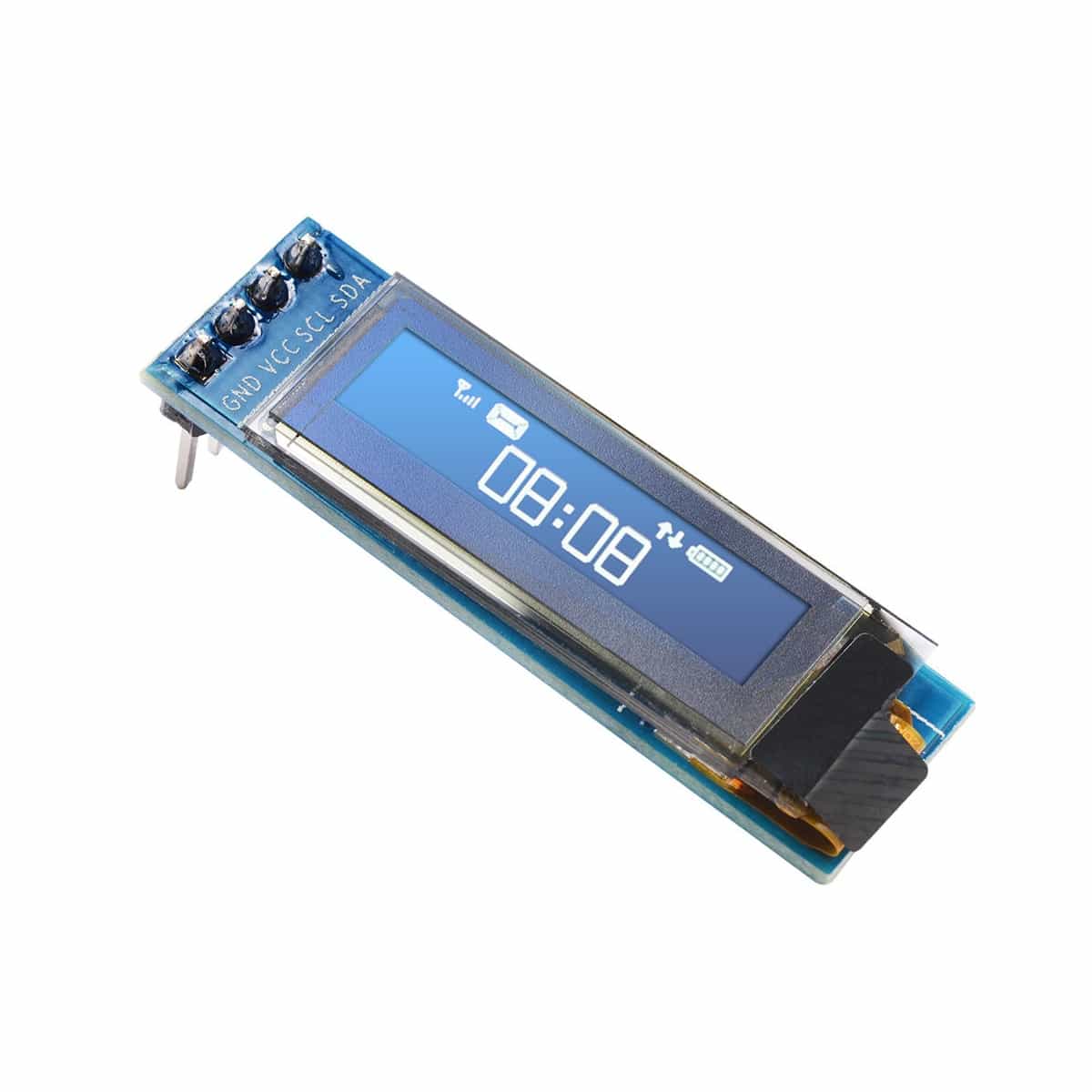 0.91" OLED Screen (128x32, single colour pixels)