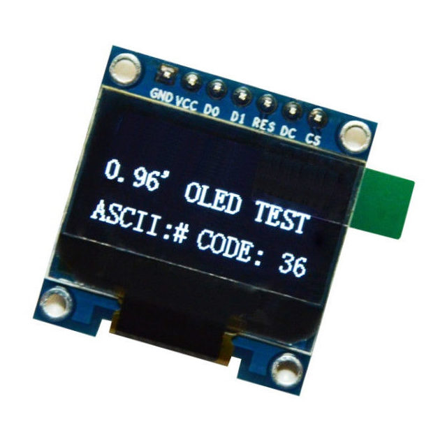 0.96" OLED Screen (128x64, White pixels)