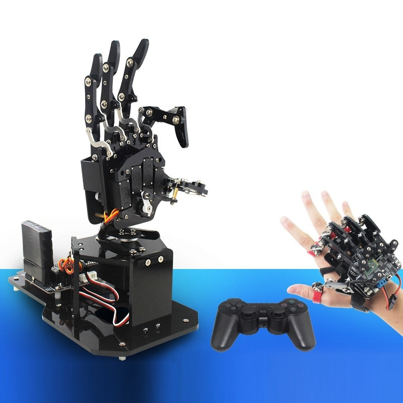 Open Source Bionic Robot Hand with Wearable Mechanical Glove